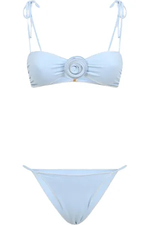 LA REVECHE Floral-appliqué bikini