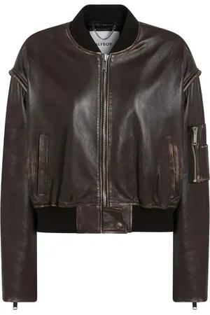 Halfboy Leather bomber jacket