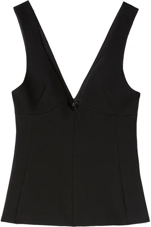 Jil Sander Plunging-neck wool top