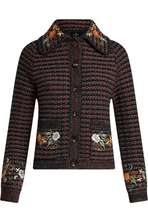 Etro Floral-embroidered wool jacket