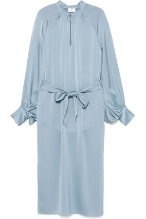 Filippa K Belted long-sleeve midi dress