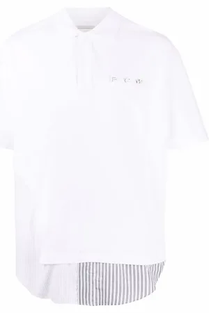 Feng Chen Wang Layered cotton polo shirt
