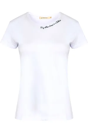 Lethicia Bronstein Slogan-embroidered T-shirt