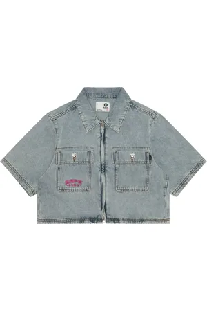 A Bathing Ape Zip-up cropped shirt