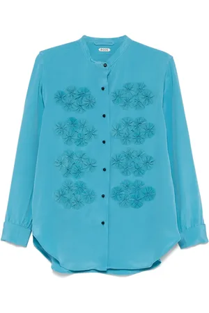 BODE Floral-appliqué shirt