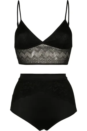 Lethicia Bronstein Lace-panel lingerie set (set of two)