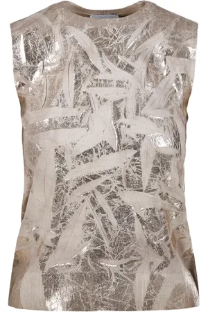 NUDE Abstract-print sleeveless top