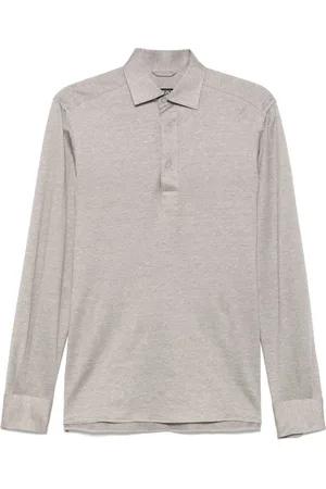 Ermenegildo Zegna Mélange-effect polo shirt