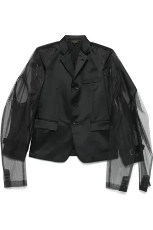 Comme des Garçons Tulle-inserts blazer