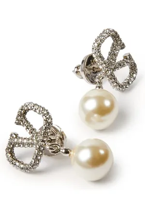 VALENTINO GARAVANI VLogo Signature pearl drop earrings