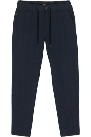 HUGO BOSS Elasticated-waist tapered chinos