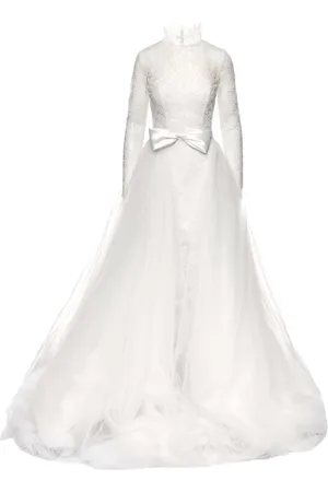 Ana Radu Lace long-sleeve gown