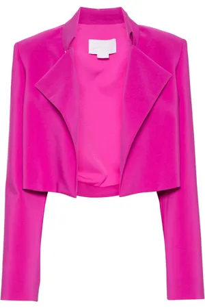 GENNY Crystal-embellished-buttons cropped blazer