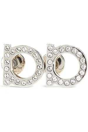 Salvatore Ferragamo Gancini crystal embellished stud earrings