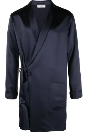 Saint Laurent Off-centre silk coat