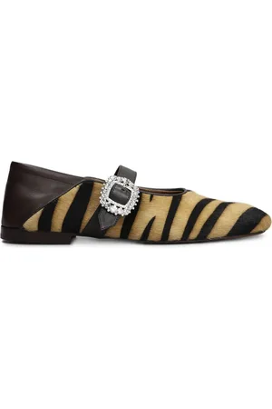 WALES BONNER Animal-print ballerina shoes