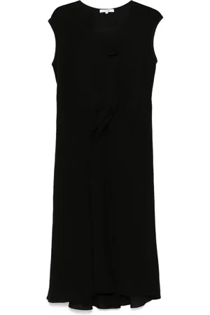COLOUR 5 POWER Slub-texture midi dress