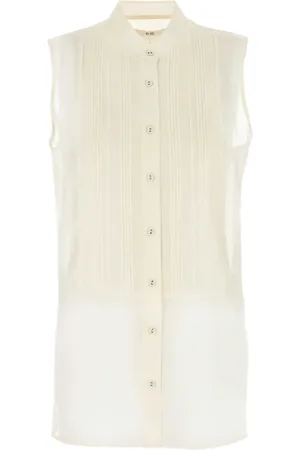 CO Sheer button-up blouse