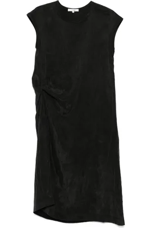 COLOUR 5 POWER Crinkled-finish midi dress