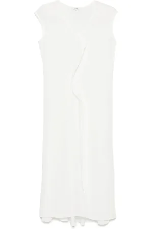 COLOUR 5 POWER Slub-texture midi dress
