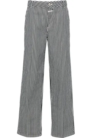 Closed Striped mid-rise straight jeans