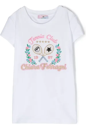 Chiara Ferragni Logo-embroidered cotton T-shirt