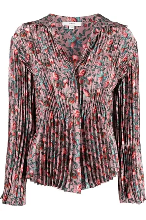Vince Berry blooms pleated shirt
