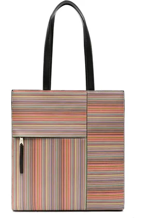 Paul Smith Signature Stripe leather tote bag