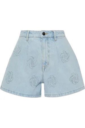 ROTATE Studded denim shorts