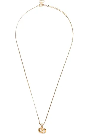 Dior 1990-2015 CD logo pendant necklace