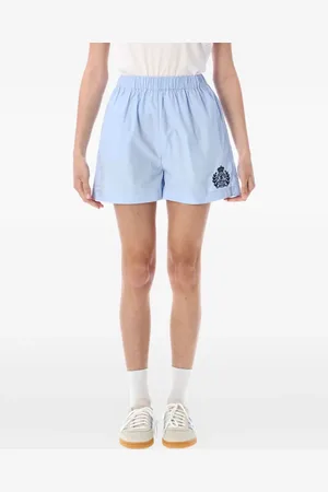 Sporty & Rich Crest-embroidered shorts