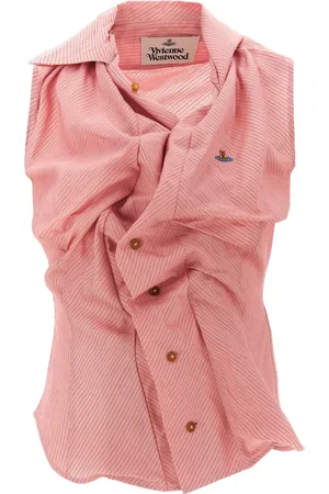 Vivienne Westwood Drunken draped-detail sleeveless blouse