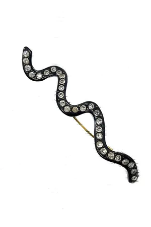 JENNIFER GIBSON JEWELLERY 1930s pre-owned Art Deco Crystal Snake brooch