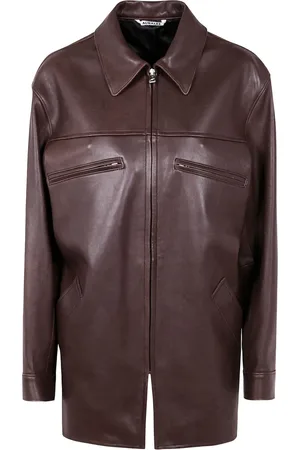 Auralee Bomber-style leather jacket