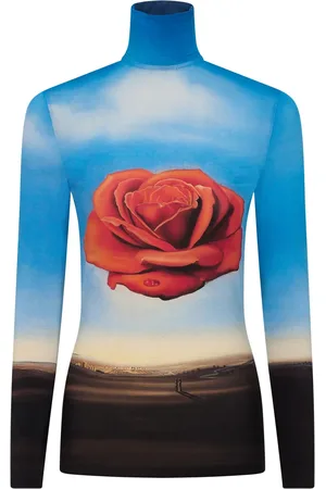 Paco rabanne Rose print long-sleeve top