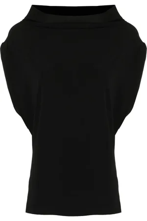 Norma Kamali Wide-neck sleeveless top