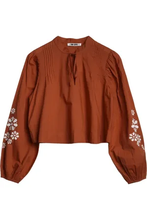 Ciao Lucia Slam floral-embroidered blouse