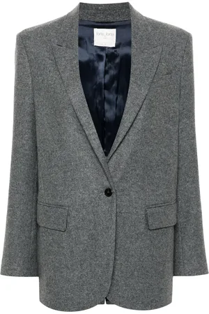 FORTE FORTE Mélange single-breasted blazer