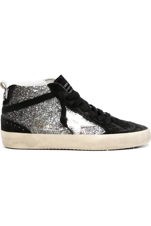 Golden Goose Mid star glitter sneakers