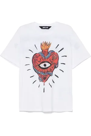 Roberto Cavalli Heart and Snake T-shirt
