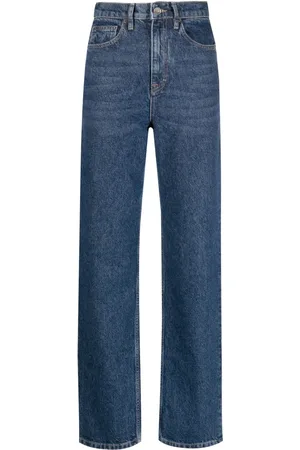 ROTATE Logo-embellished straight leg jeans