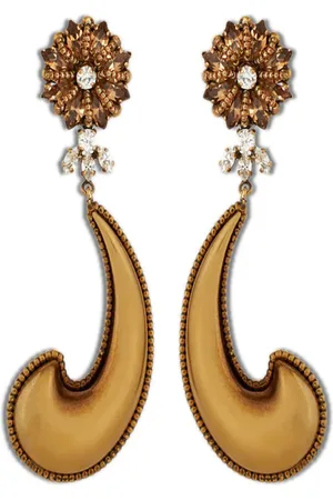 Etro Crystal-embellished paisley earrings