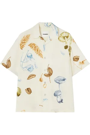 Jil Sander Mushroom-print short-sleeved shirt