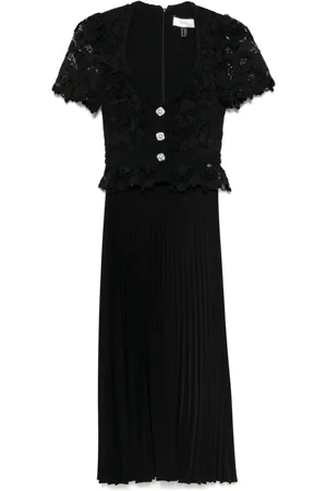 NISSA Lace-panels maxi dress