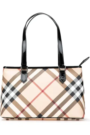 Burberry 2000-2017 Supernova Check Coated Canvas tote bag