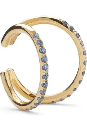 We by White Bird 14kt yellow Melina blue sapphire ear cuff