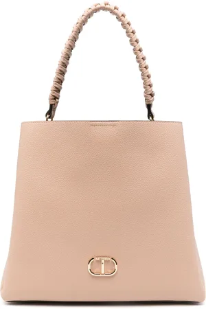 Twin-Set Braided-handle tote bag