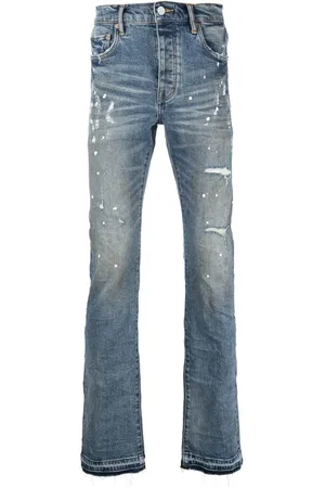 Purple Brand Paint-splatter print jeans