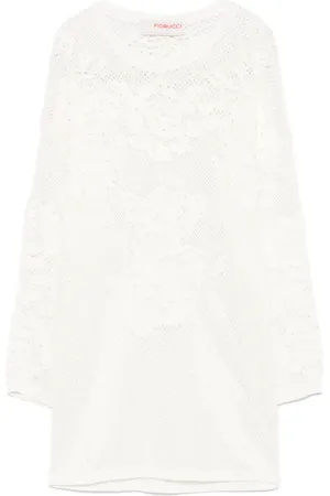 Fiorucci Crochet floral T-shirt