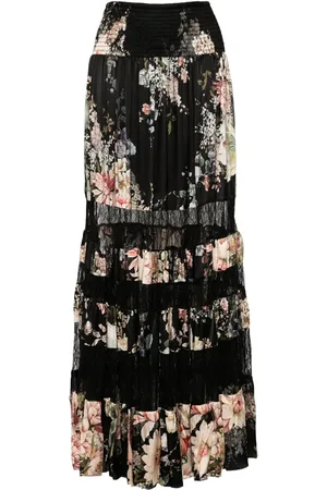 Camilla Lace-panels maxi skirt